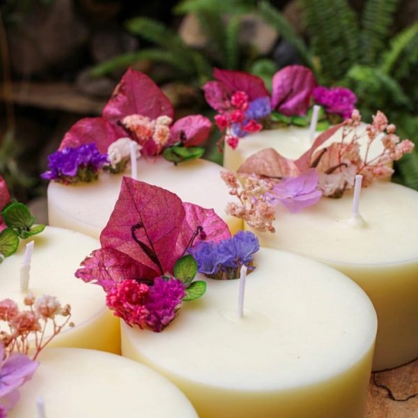 Bougie florale petit modèle